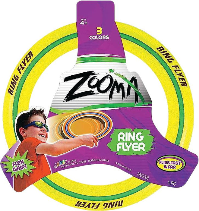 Ja-Ru Air Max Ring Flyer Frisbee Disc with Flex Grip | Outdoors Glider Ultimate Sports Pro Beach Toys Flying Discs for Kids & Adult. Safe, Soft & Professional