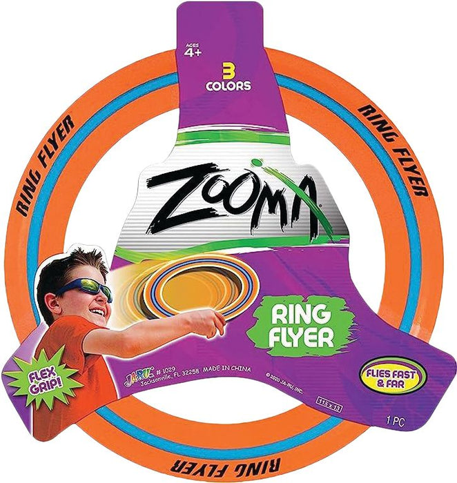 Ja-Ru Air Max Ring Flyer Frisbee Disc with Flex Grip | Outdoors Glider Ultimate Sports Pro Beach Toys Flying Discs for Kids & Adult. Safe, Soft & Professional