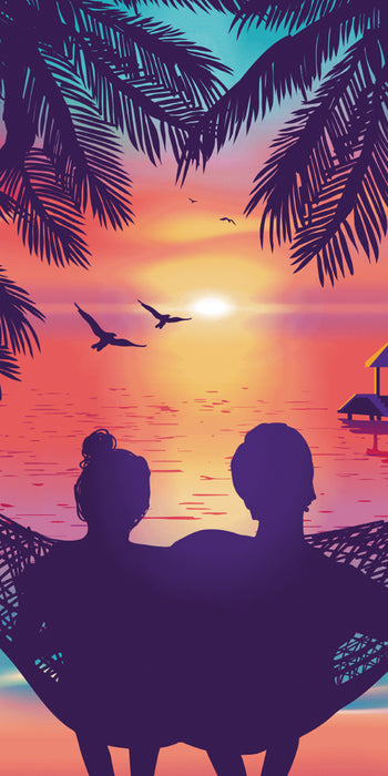 Sunset Couple Towel