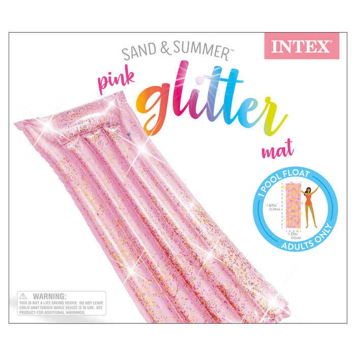 Sparkle in the Sun: Intex Pink Glitter Inflatable Pool Mat