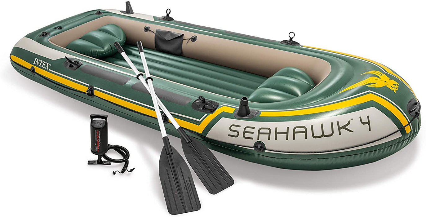 Intex Seahawk 4 Inflatable Boat - 4-Person Inflatable Dinghy for Lakes, Rivers and the Sea