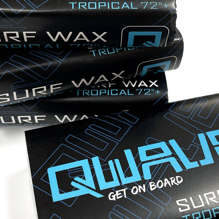 QWAVE Surfboard, Skimboard and Paddle Board Wax (Pack of 3) | Tropical Surfboard Wax | Bubble Gum Scented Surf Wax Extra Sticky for all Boards