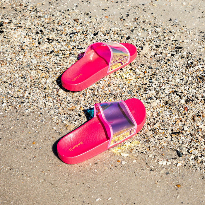 Qwave Ladies' Iridescent Slides.